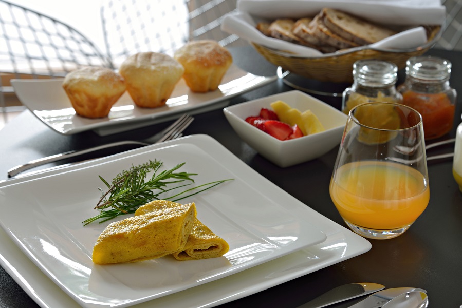 petit déjeuner dans la suite Cottage 1956